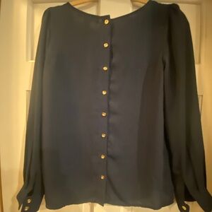 Navy Blue Blouse